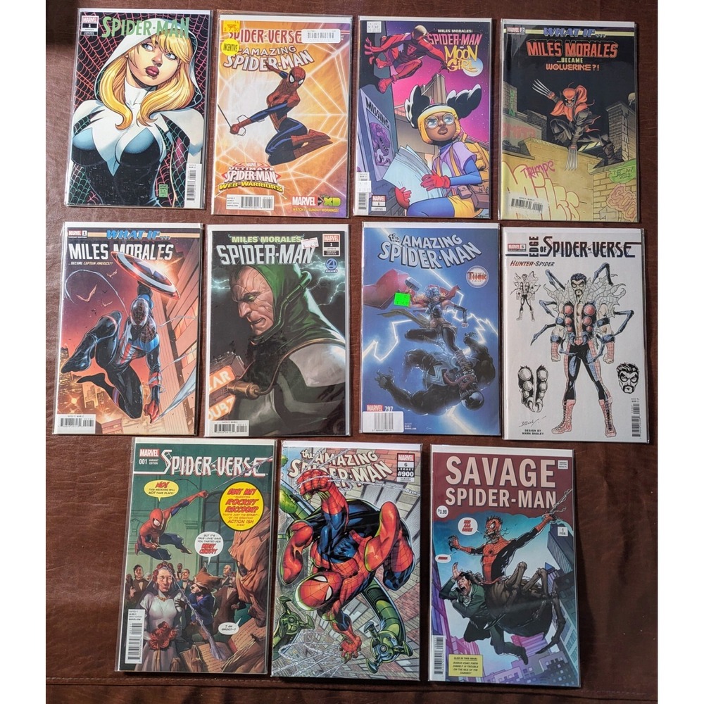 Marvel Comics Spider-Man & Miles Morales Variant‎ Cover Lot x11 NM Range